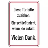 Dreifke Hinweisschild Diese Tür bitte zuziehen 300 x 200 mm Folie