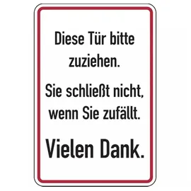 Dreifke Hinweisschild Diese Tür bitte zuziehen 300 x 200 mm Folie
