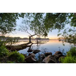 Fototapete PAPERMOON "Photo-Art KELLER, SEEBLICK", bunt, B:4,50m L:2,80m, Vlies, Tapeten