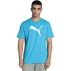 Puma Herren Teamrise Logo Jersey Cotton T-Shirts, Speed Blue-puma Weiß, 3XL EU
