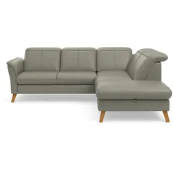 Ecksofa SIT & MORE "Romero L-Form", grau, B:250cm H:91cm T:220cm, 100% Polyester, Sofas, wahlweise mit oder ohne TV-Funktion, Bettfunktion, Bettkasten
