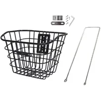 Harilla Fahrradkorb vorne, Fahrradkorb, abnehmbar, Damen und Herren, Fahrradgepäckkorb, Fahrrad-Lastenkorb zum Einkaufen, Reisen, Reiten, Schwarz