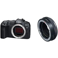 Canon EOS R8 Systemkamera - Spiegellose Vollformat Kamera & Bajonettadapter EF-EOS R mit Objektiv-Steuerring CR-EF-EOSR Schwarz