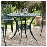 vidaXL Gartentisch Grün Ø90x75 cm Aluminiumguss