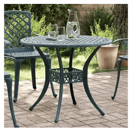 vidaXL Gartentisch Grün Ø90x75 cm Aluminiumguss
