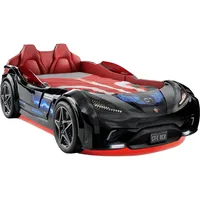 Aktürk Autobett Kinderbett GTE, 100x190 cm, mit Beleuchtung schwarz