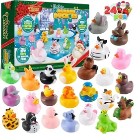 luxuskollektion Spielzeug-Adventskalender 2024 mit Tiergummis für Kinder