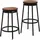 Costway Barhocker 2er Set 360° Drehbar höhenverstellbar Braun