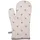 Clayre & Eef Ofenhandschuh 18x30 cm Beige Grau Baumwolle Herzen