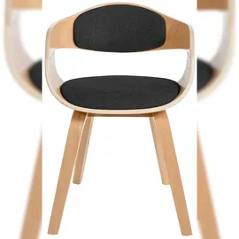 CLP 2er Set Stühle Kingston Stoff natura/dunkelgrau