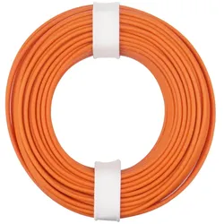 Donau Elektronik Donau Kupferschalt Litze 0,25 mm2 / 10m / orange, Kupfer, 0,25