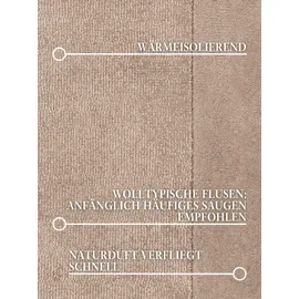 Villeroy & Boch Wollteppich Kivi - Weicher Natur Wohnzimmerteppich mit Bordüre, Handgemacht & Natürlich, Modernes Design für Wohnzimmer, Schlafzimmer, Esszimmer, Flur - Natur Beige, 80x150 cm