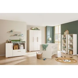 Paidi Kinderkleiderschrank Enie 124 x 56 cm Eiche massiv weiß