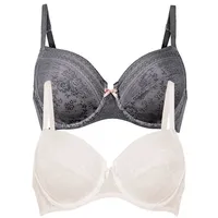Anita 2er Pack Bügel BH Fleur in anthrazit crystal