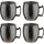 BUTLERS Becher 0,47 l Schwarz 4 St.