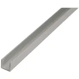 GAH Alberts U-Profil gleichschenkl.ungelocht L1000 x B15 x H10mm Aluminium, silberfarbig