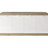 INOSIGN Sideboard »Slim«, Breite 181 cm, weiß Hochglanz lack) braun