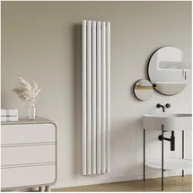 neu.haus Design Röhrenheizkörper 180 x 360 mm 707 W weiß Mittelventil