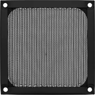 InLine Lüftergitter, Aluminium Filter, 92x92mm, schwarz