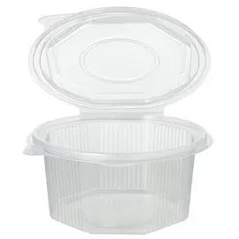 Papstar Starpak Verpackungsbecher mit Klappdeckeln, PP 8-eckig 375 ml 4,2 cm x 11 cm x 11 cm transparent
