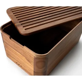 Continenta Brotkasten CONTINENTA "Brotbox aus Akazienholz", natur, B:23cm H:16cm, Lebensmittelaufbewahrungsbehälter, Brotkasten