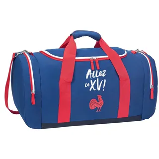 FFR Sporttasche - XV de France de Rugby - Offizielle Kollektion - Blau - Polyester - 30 x 60 x 30 cm