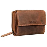 STILORD Geldbörse "Thea" Damen Geldbeutel Leder RFID mit Geschenkbox braun