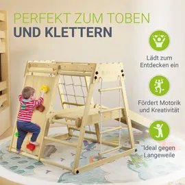 Juskys Klettergerüst Mini für Kinder Holz Natur