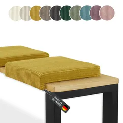 Lycce Klemmkissen Sitzkissen mit 1 Leiste, Cordstoff extra Polsterung
