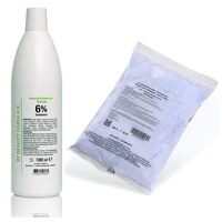 Wasserstoffperoxid Cream Oxydant 1000ml + 500g Blondierpulver BLAU Staubfrei PROFESSIONAL ANTI-YELLOW MOLECULES (Wasserstoffperoxid Cream Oxydant 6% 1000ml + 500g)