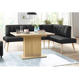 exxpo - sofa fashion Costa 157 x 92 x 245 cm Kunstleder langer Schenkel links schwarz