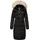 Marikoo Damen langer Winterjacke Stepp Parka mit abnehmbarer Kapuze Schneesternchen