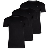 Diesel Herren T-Shirt , 3er Pack - UMTEE-JAKETHREEPACK, Rundhals, Kurzarm, einfarbig Schwarz 2XL