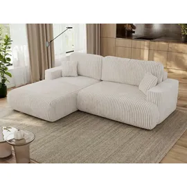 MKS Ecksofa OVO Cord 4-Sitzer Beige