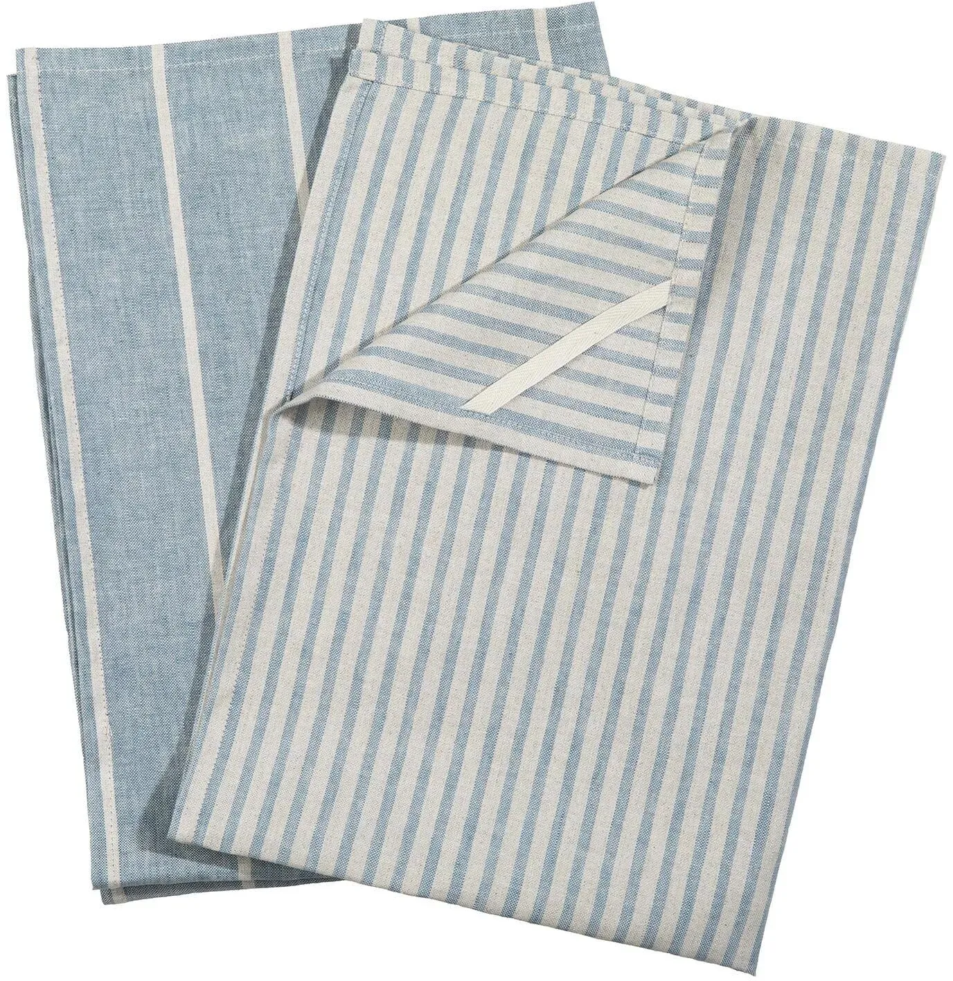 Pichler 2er Pack Halbleinen Geschirrtücher Corin 2x 50x70 cm | blau - blau