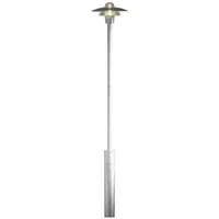 Konstsmide Außenstandleuchte Glas, Metall, Stahl 40 cm x 40 cm x 225,0 cm 1xE27 silber