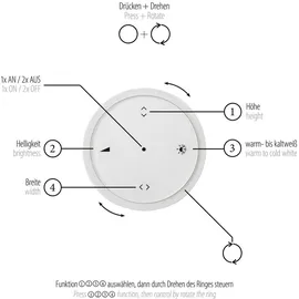 neuhaus pure Moto-Rise LED-Hängeleuchte mit CCT, Holz,