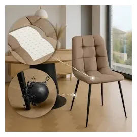 CLP 4er Set Esszimmerstuhl Tilde, taupe/Stoff