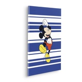 KOMAR Keilrahmenbild im Echtholzrahmen - Mickey Rockstar - Größe 40 x 60 cm - Disney, Kinderzimmer, Wandbild, Kunstdruck, Wanddekoration, Design