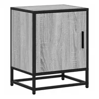 VidaXL Nachttisch Grau Sonoma 40x31x50 cm Holzwerkstoff und Metall