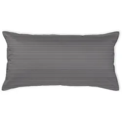 Kissenbezug CURT BAUER "Bente", grau (stone), B:80cm L:40cm, Mako-Brokat-Satin, Obermaterial: 100% Baumwolle, Kissenbezüge, Erscheinungsbild einer Mélange