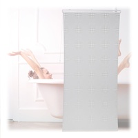 Relaxdays Duschrollo, semitransparenter Badvorhang, Badewanne u. Dusche, 120x240cm, wasserabweisend, Deckenmontage, weiß