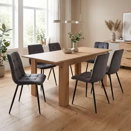 Homestyle4u Esstisch 80 x 75 x 80 cm braun