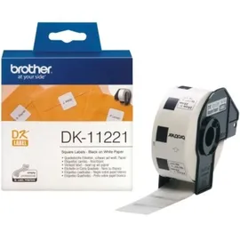 Brother Endlosetikettenrolle DK11221 Weiß 23 x 23 mm