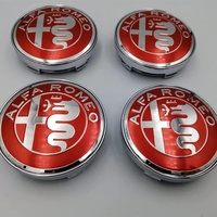 4 Stück Nabendeckel Radnabendeckel für Alfa Romeo 147 156 159 166 Giulietta Stelvio 60mm, Nabenkappen mit Logo Radnabenkappen, Wasserdicht Staubdicht Anti Rost Felgendeckel, Auto Accessoires