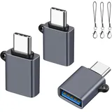 USB-C zu USB Adapter 3Pack,USB C zu 3.0 Female Handy-Stick OTG Adapt,Thunderbolt 4 Charger Converter for MacBook,iPhone 15 Plus Pro Max MacBook Pro Air,iPad Mini,iMac,Samsung Galaxy S24 Ultra und mehr