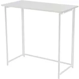 Svita Schreibtisch Klappbar Schmal Platzsparend Mehrzweck-Computertisch 80x40x76cm Weiß