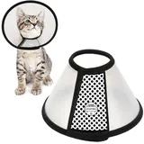 PHCOZY 1 Halskrause für Haustiere Haustiere Kunststoff Elisabethanischer Kunststoff Elisabethanischer Kragen Weich Katze Schutzkragen Leichter Elisabethanischer Kragen für Kätzchen Welpen XS (15-18CM)