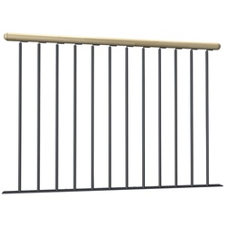 DOLLE Brüstungsgeländer, Holz, Länge: 150 cm - grau