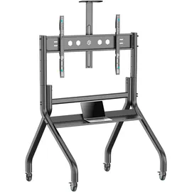 ONKRON TV-Ständer 60-120 Zoll 158 cm Schwarz Kunststoff/Stahl